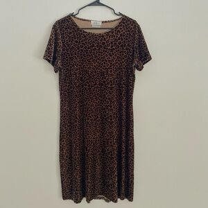 VTG AGB Velvet Leopard Dress